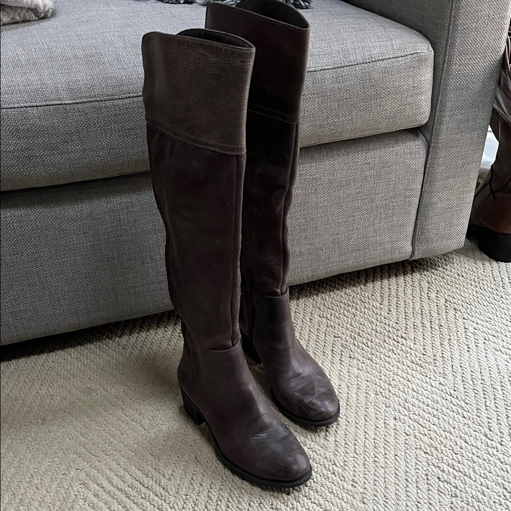 Vince Camuto Dark Brown Over the Knee Boots